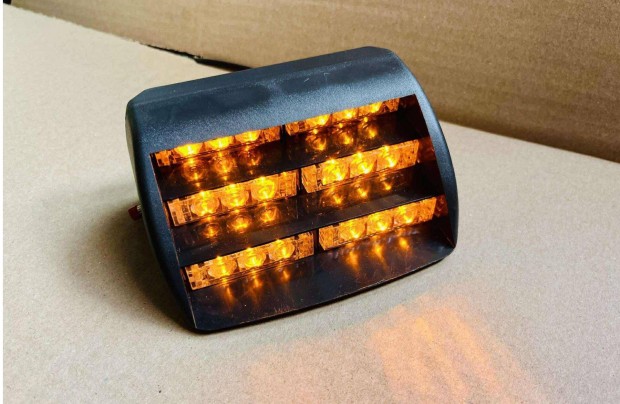 Sárga villogó szélvédő mögé Led 12v több villogási mód