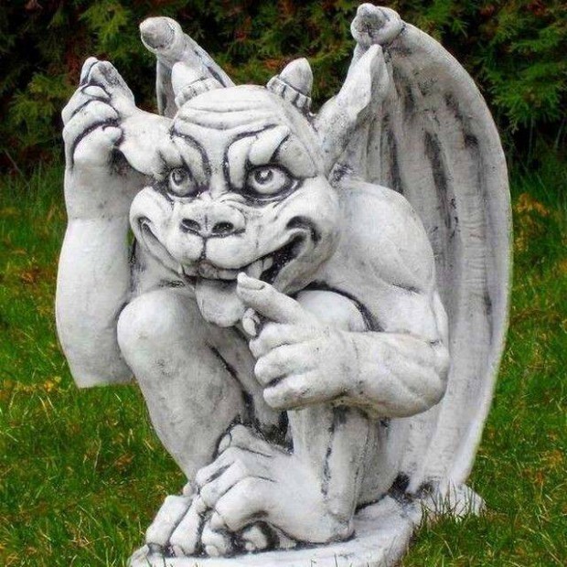 Sárkány troll kobold kerti figura