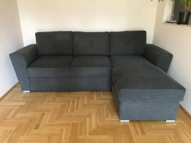 Sarokkanapéágy Vejlby sötétszürke szövet
