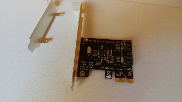 Sata III Pci-e 1x kiegészítő kártya 2 port