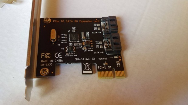 Sata III Pci-e 1x kiegészítő kártya 2 port