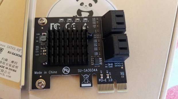 Sata III Pci-e kiegészítő kártya 4 port , pci e1x slot
