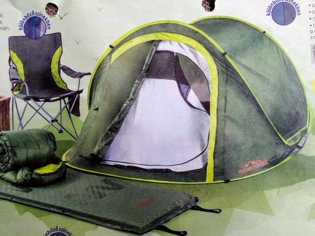 Sátor 2 Kétrétegű,vízálló 2000 mm XL új Adventuridge