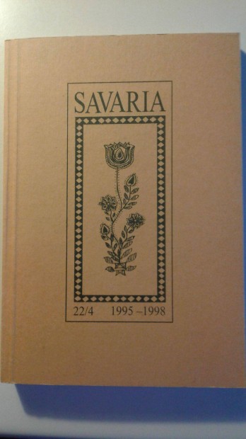 Savaria a Vas megyei mzeumok rtestje 22/4 - Pars ethnographica