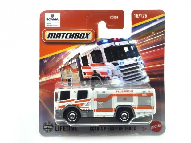 Scania P 360 Fire Truck - 16/125 - bliszteres - Matchbox - 1:64
