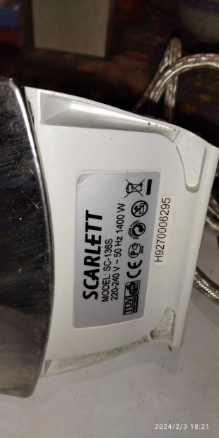 Scarlett Flint Model SC-136S 1400W vasal