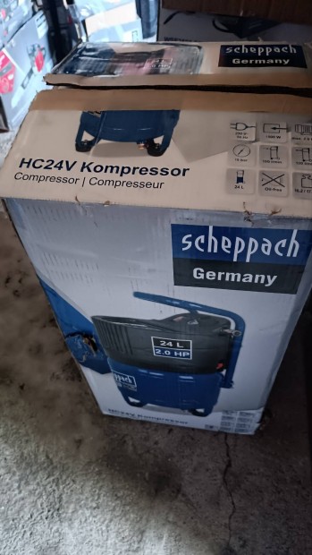 Scheppach 24 literes ll kompresszor egyszer hasznlt llapotban 