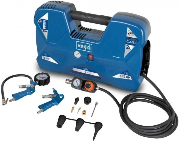 Scheppach Air Case t�skakompresszor - olajmentes - 2L - 8bar -