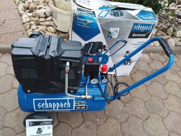 Scheppach HC 25 SI kthengeres csendes kompresszor