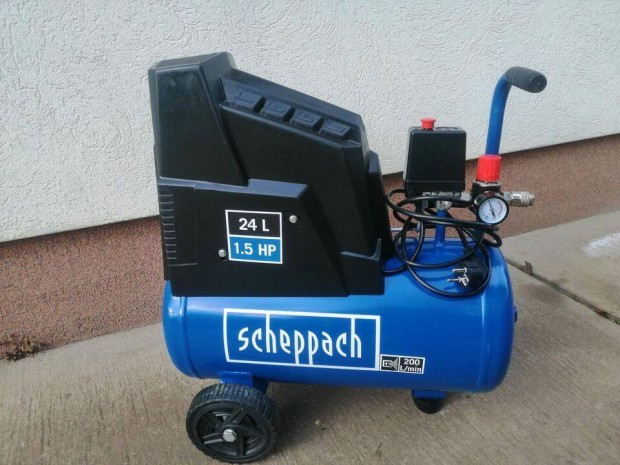 Scheppach HC 30 Ox olajmentes kompresszor, 1.1kW, 24L, 8bar