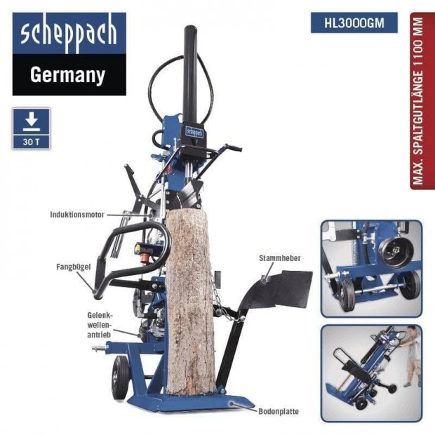 Scheppach HL 3000 GM Rnkhast 30T Fahast 380v+Kardn Garancival!