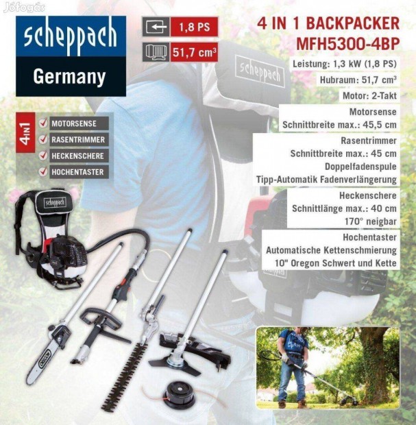 Scheppach MFH 5300-4BP Magassgi gvg svnynyr Fkasza szett!