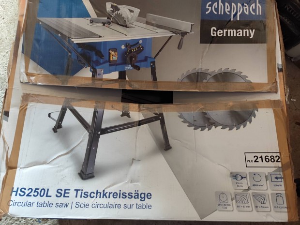 Scheppach hs250l asztali krfrsz lbakkal 