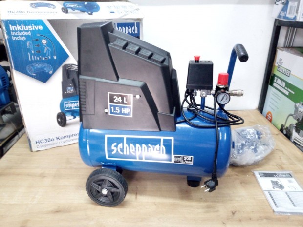 Scheppach olajmentes kompresszor tartozkokkal Hc30o