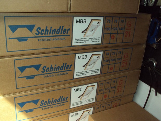 Schindler tettri ablak 7 db 78x120 tetablak j 3 RTG veg Manyag