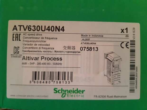 Schneider ATV630U40N4 Altivar Process ATV630 frekvenciavlt, 4kW, 3f,