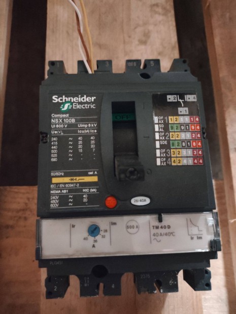 Schneider Electric Compact Nsx 100B 160B 250B megszakt, kioldegysg