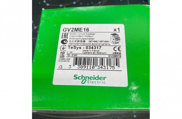 Schneider GV2ME16 motorvd kapcsol