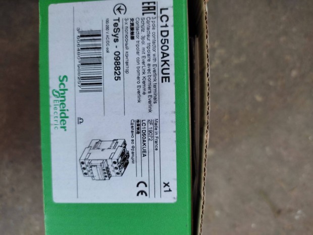 Schneider LC1D50Akue, Tesys D Green mgneskapcsol, 22kW/50A (400V, AC
