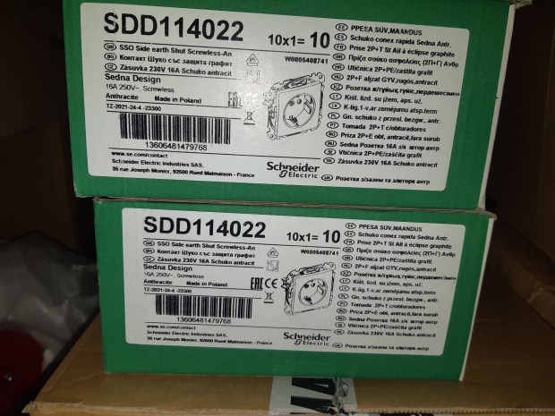 Schneider Sedna SDD114022 Dugalj 2P+F gyermekvd., 16A, antracit