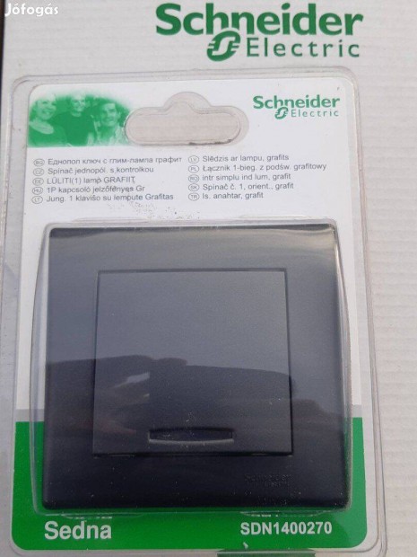 Schneider Sedna SDN1400270 1 plus kapcsol grafit szn