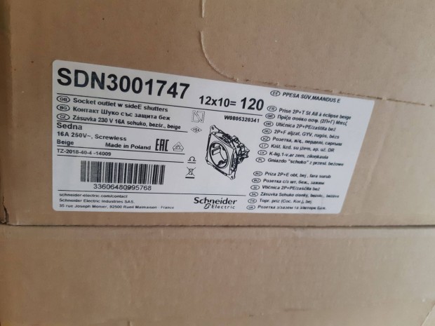 Schneider Sedna SDN3001747 2P+F aljzat gyermekvdelemmel, rugs