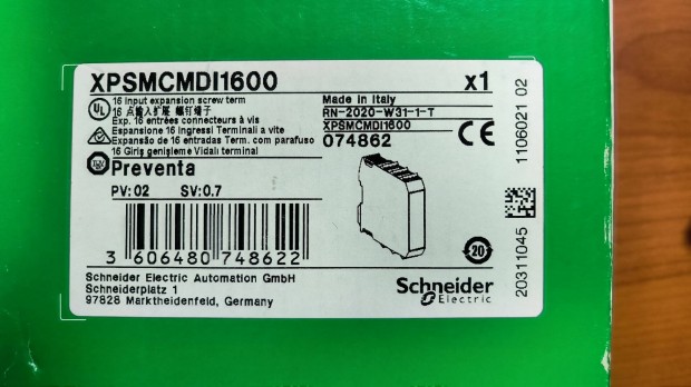 Schneider Xpsmcmdi1600 Preventa XPS MCM biztonsgi vezrl modul