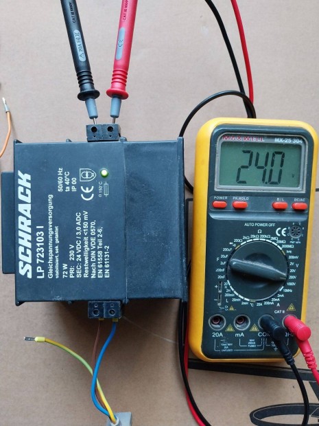 Schrack 230VAC/24VDC 72W 3A ipari tápegység táp transzformátor