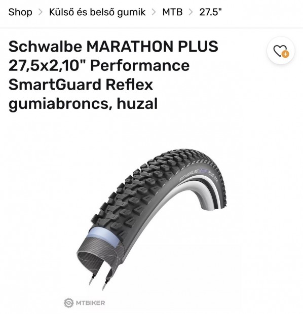 Schwalbe defektl 27.5x2.10 kls MTB gumi