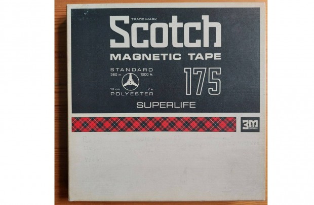 Scotch 175 Magnetic Tape Orss Magnszalag 18-CM Orss MAGN Szalag