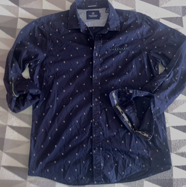 Scotch & Soda M-L rövidujjúra felgombolható mintás ffi ing