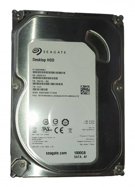 Seagate 1TB HDD merevlemez SATA 3.5" 100/100 #6TA4