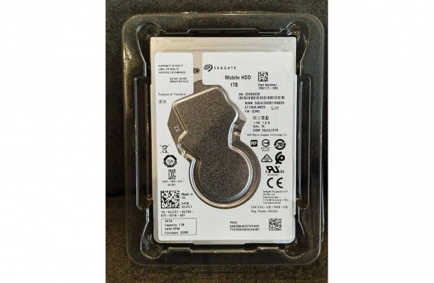 Seagate 1TB-os 2,5" laptop HDD / winchester eladó a megjelölt fix áron