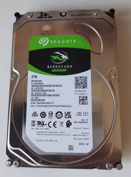 Seagate 2Tb HDD 100/100