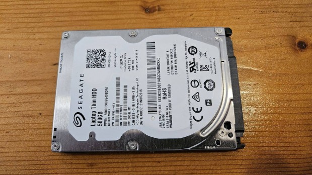 Seagate 500GB laptop notebook 2,5 HDD merevlemez winchester