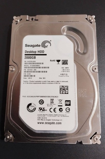 Seagate Barracuda 2TB SATA3 (ST2000DM001) 100/100