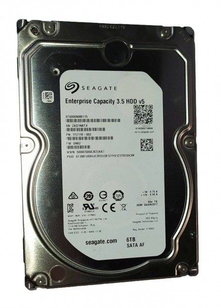 Seagate Enterprise Capacity 6TB HDD merevlemez SATA 3.5" 100/100 #NAT4