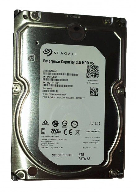 Seagate Enterprise Capacity 6TB HDD merevlemez SATA 3.5" 100/100 #NB3M