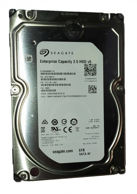 Seagate Enterprise Capacity 6TB HDD merevlemez SATA 3.5" 100/100 #Nagy