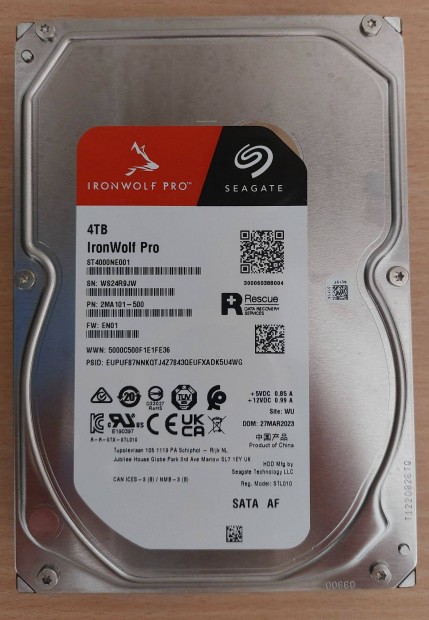 Seagate Ironwolf Pro 3.5 4TB 7200rpm 256MB SATA3 NAS HDD merevlemez