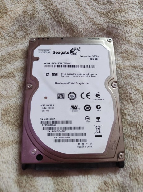 Seagate Momentus 5400.6 320 GB HDD 2,5" 100/95