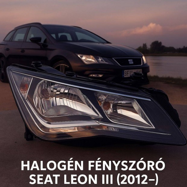 Seat Leon III (2012) jobb első halogén fényszóró Új 2014825052