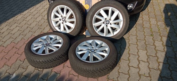 Seat felni 15" 15 5x100-as újszerű alufelni 8mm téli gumi