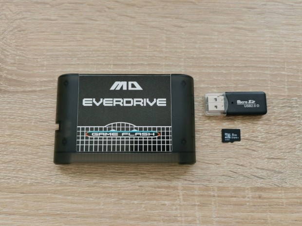 Sega MD Everdrive + microsd + 600db Mega Drive jtk + krtyaolvas