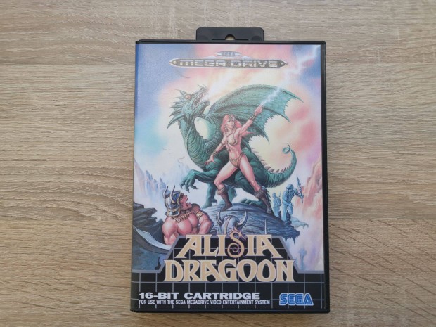 Sega Mega Drive Alisia Dragoon bootleg dobozzal, kziknyvvel