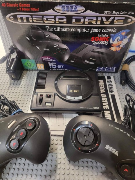 Sega mega drive mini 16 bit konzol 40 db classic jtkkal