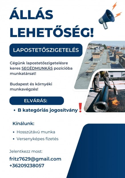 Segédmunkás állás