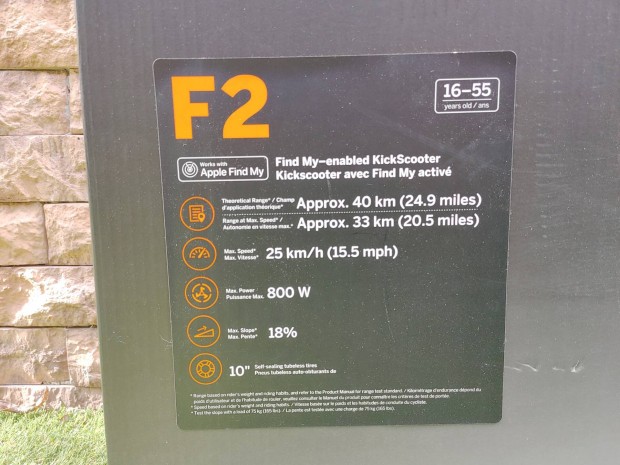 Segway Ninebot Kickscooter F2, m�g garanci�lis