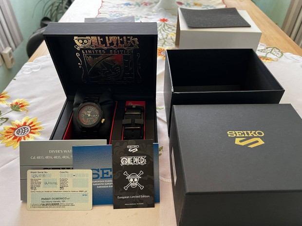 Seiko 5 One Piece Luffy Europe Limited Edition automatic Full SET!