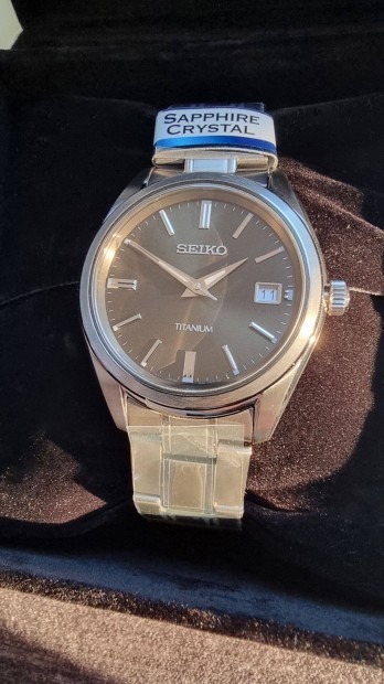Seiko Classic Sur375P1 / Titánium-zafír karóra / Teljesen új /